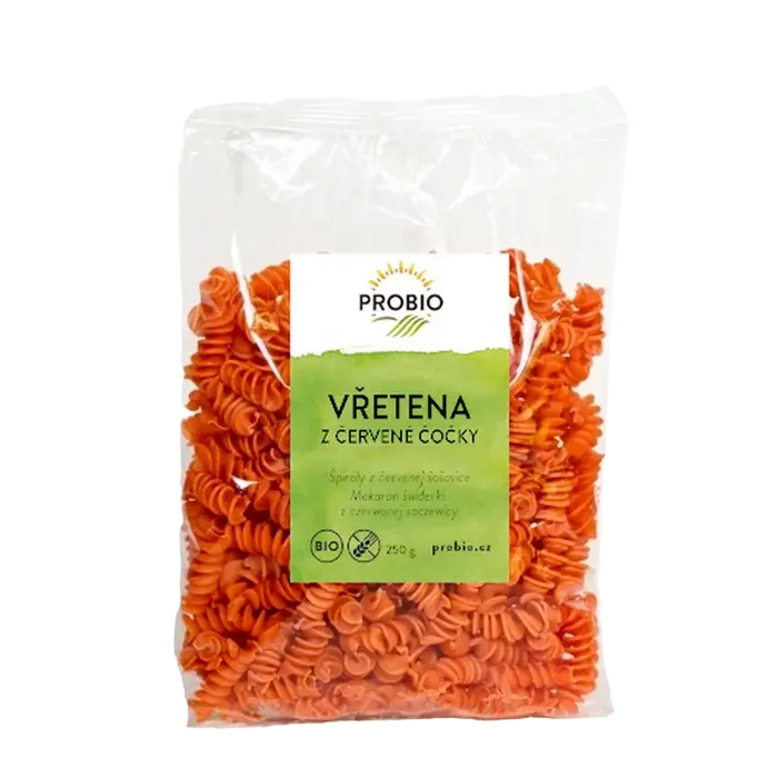 PROBIO Těstoviny vřetena z červené čočky 250 g BIO