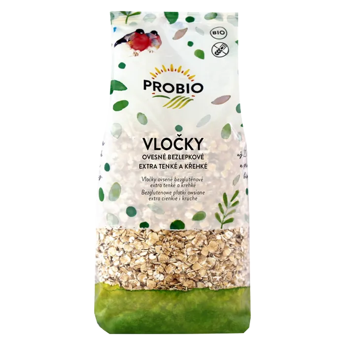 PROBIO Vločky ovesné bezlepkové extra tenké a křehké 500 g BIO