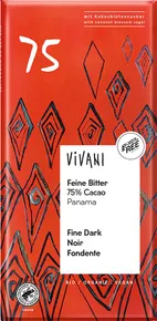 Vivani Edizione grande čokoláda hořká 75 % 80g BIO