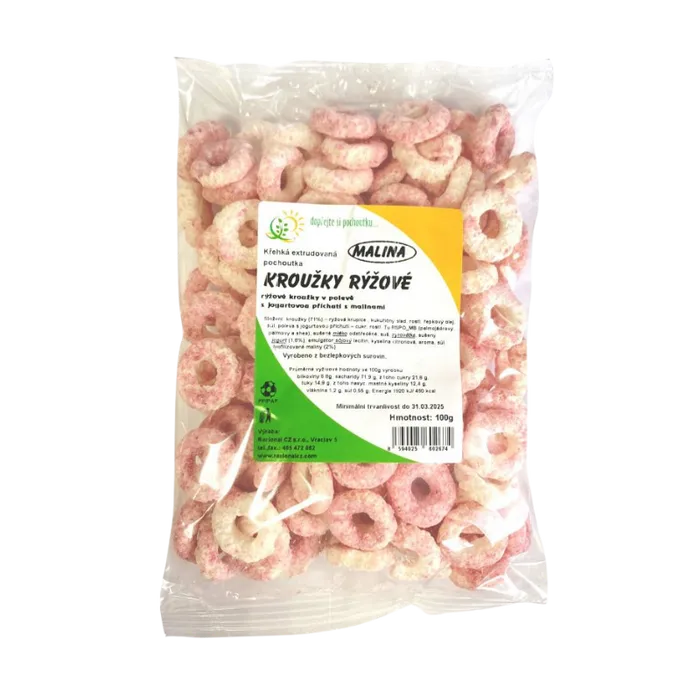 Racional Kroužky rýžové jogurt malina 100 g