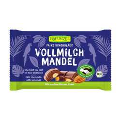 Rapunzel Mléčná čokoláda s mandlemi 100 g BIO