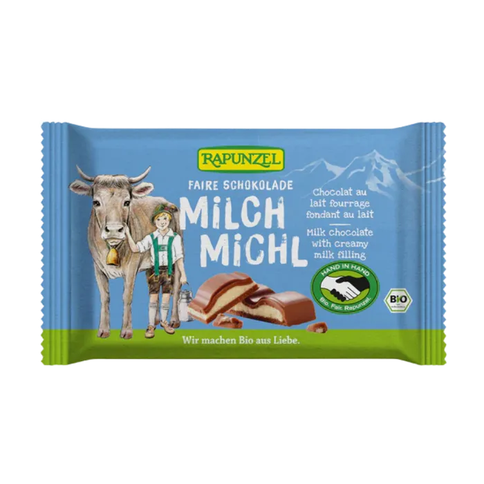 Rapunzel Mléčná čokoláda s mléčnou náplní 100 g BIO