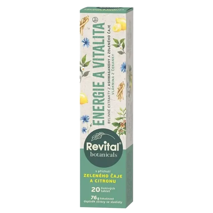 Revital Botanicals Energie a vitalita 20 šumivých tablet