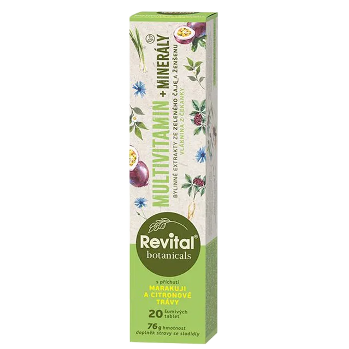 Revital Botanicals Multivitamin+minerály 20 šumivých tablet