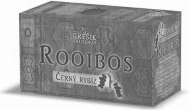 Grešík ROOIBOS černý rybíz porcovaný čaj 20 x 1,5 g