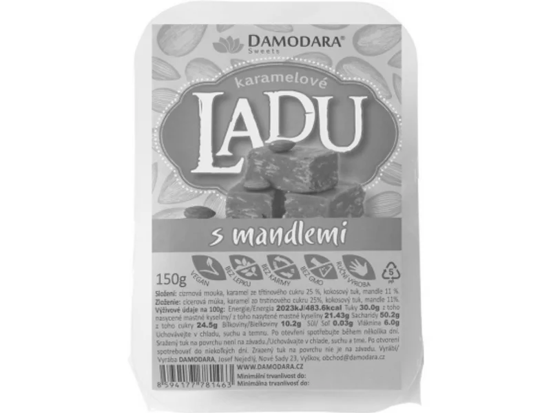 Damodara Ladu karamelové s mandlemi 150g