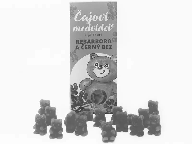 Lipoo Čajoví medvídci s příchutí rebarbory a černého bezu 50g