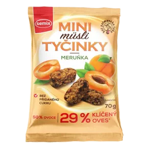 Semix Mini Müsli tyčinky s meruňkami bez lepku 70g