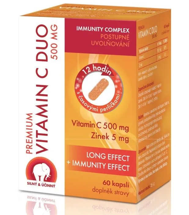Premium Vitamín C Duo 500mg 60 kapslí