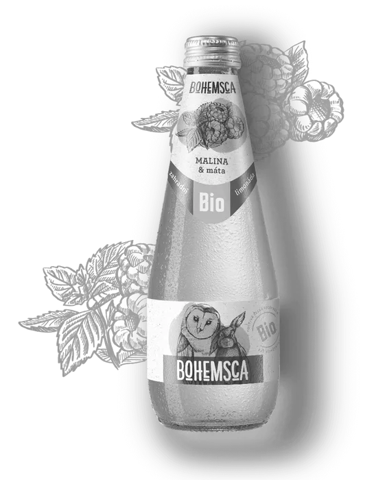 Bohemsca Limonáda Malina a máta 330ml Bio