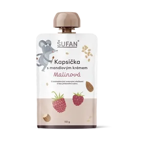 Šufan Kapsička s mandlovým krémem malinová 110g