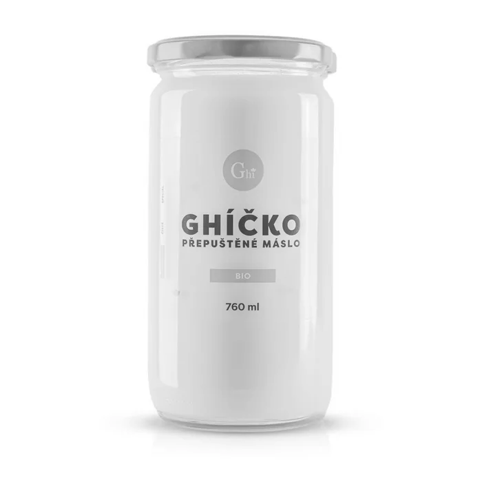 České Ghíčko Ghí – přepuštěné máslo 760 ml BIO