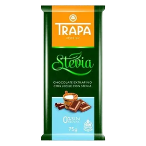 Trapa Čokoláda mléčná se stevií bez lepku 75g