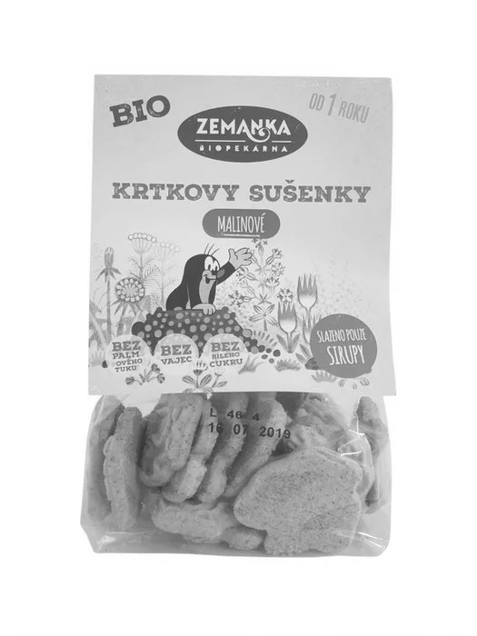 Biopekárna Zemanka Krtkovy malinové bio sušenky 100 g