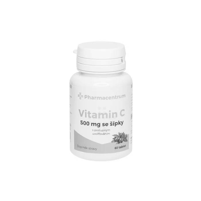 Pharmacentrum Vitamin C 500 mg se šípky 60 tablet