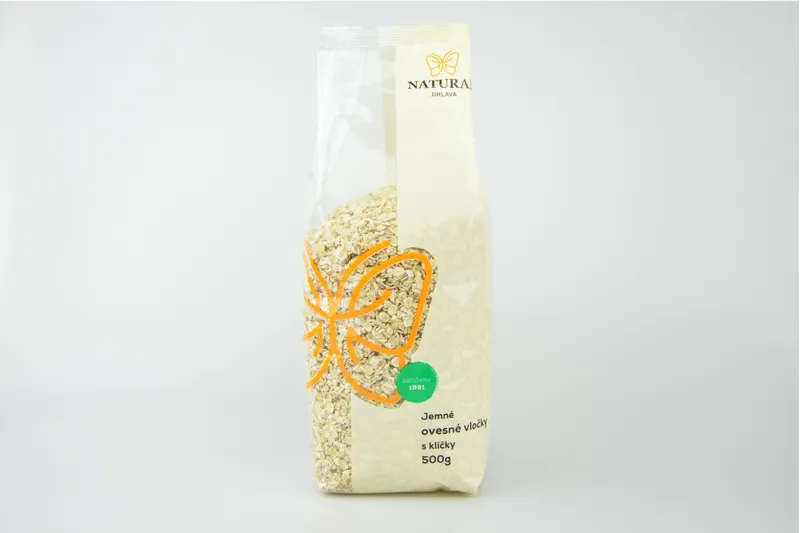 Natural Jihlava Ovesné vločky jemné s klíčky 500 g
