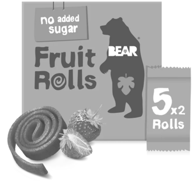 Yoyo Bear Fruit Rolls jahoda ovocné rolované plátky 5 x 20 g
