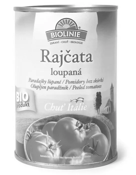Biolinie Rajčata loupaná sterilovaná 400 g BIO