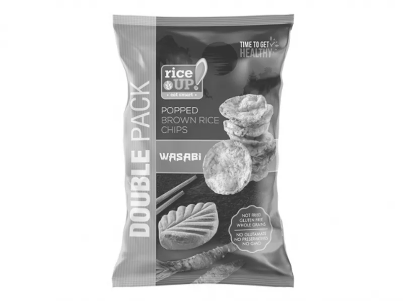 Rice Up! Chipsy z hnědé rýže s wasabi 120g