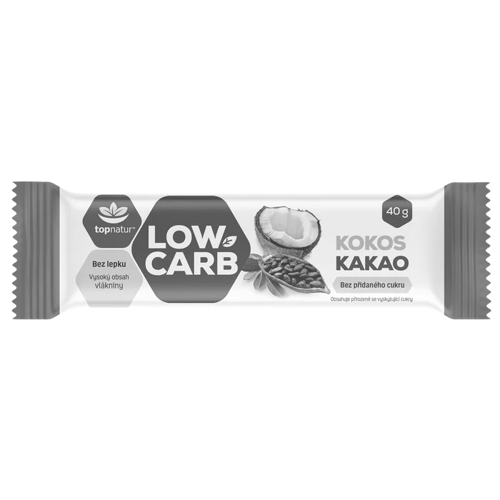 Topnatur Low Carb Tyčinka kokos a kakao 40 g