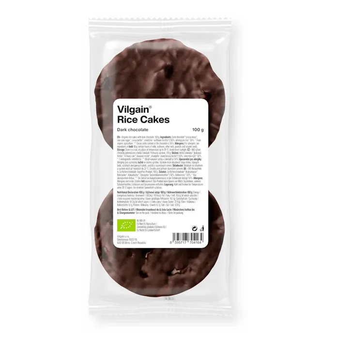 Vilgain Chlebíčky rýžové BIO hořká čokoláda 100g