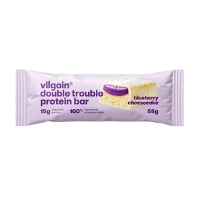 Vilgain Double Trouble Protein Bar borůvkový cheesecake 55g