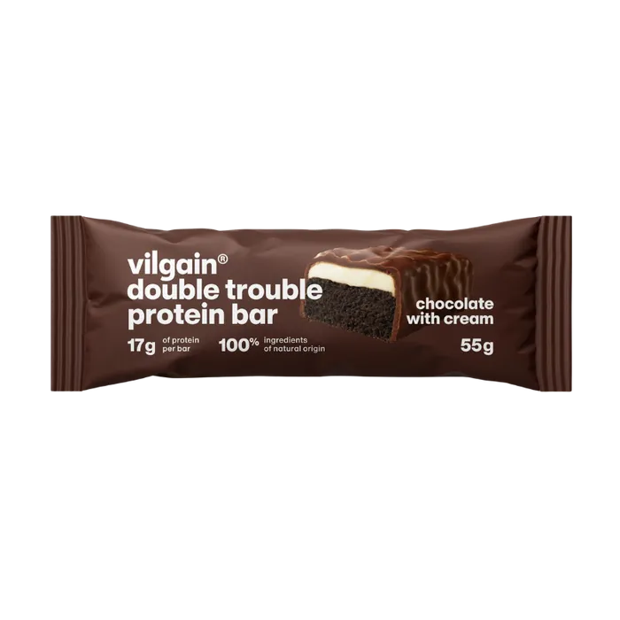 Vilgain Double Trouble Protein Bar Dvojitá čokoláda s krémem 55 g