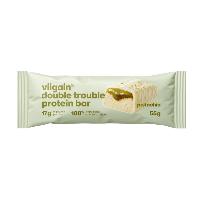 Vilgain Double Trouble Protein Bar Pistácie 55 g
