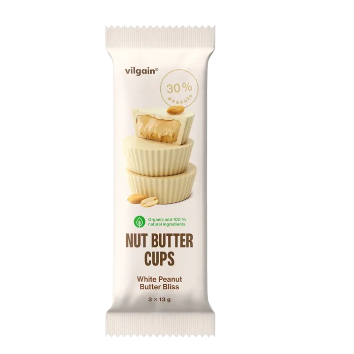 Vilgain Nut butter cups BIO bílé arašídové blaho 39g