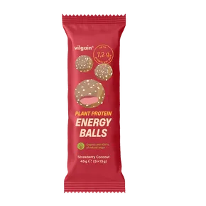 Vilgain Plant protein energy balls BIO-jahoda s kokosem 45g
