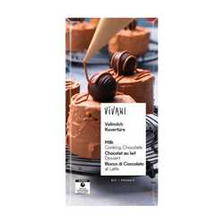Vivani Čokoláda mléčná na vaření 150g BIO