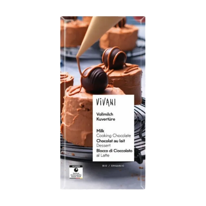 Vivani Čokoláda mléčná na vaření 150g BIO