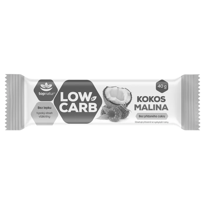 Topnatur Low Carb Tyčinka kokos a malina 40 g