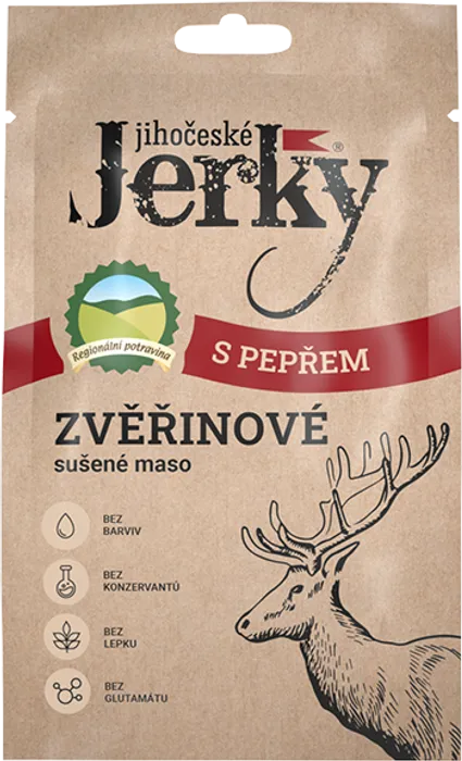 Jihočeské Jerky Zvěřinové s pepřem 20 g