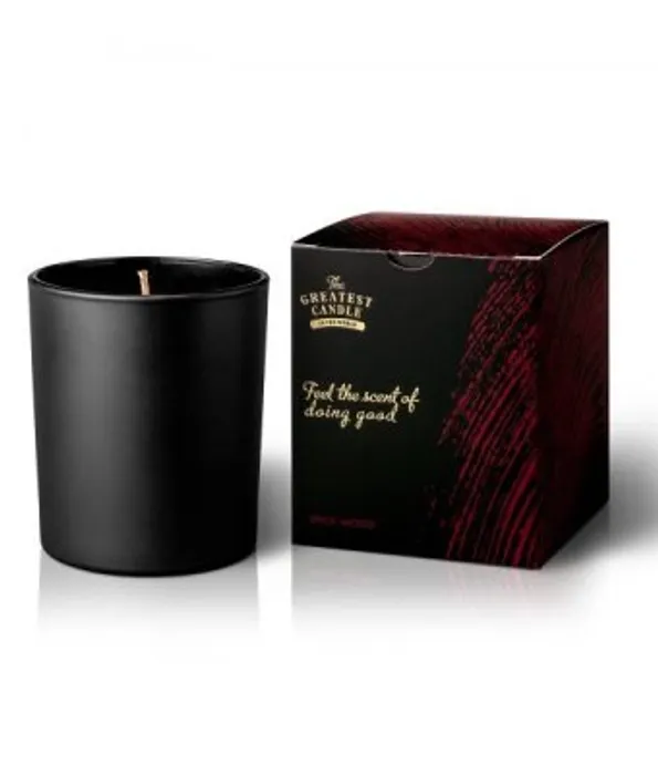 The Greatest Candle Vonná svíčka v černém skle 170 g - dřevo a koření