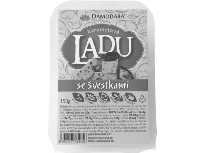 Damodara Ladu karamelové se švestkami 150g