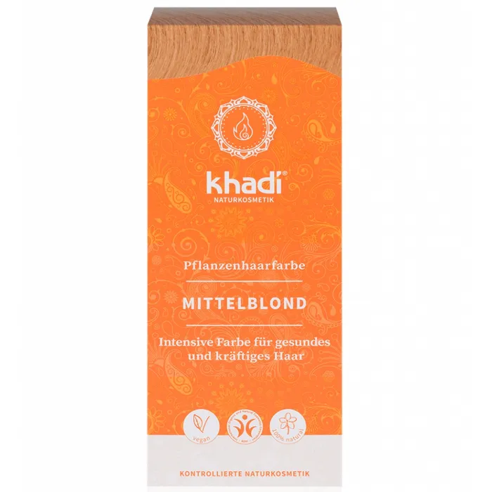 Khadi Rostlinná barva na vlasy střední blond 100g