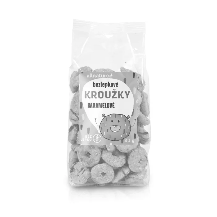 Allnature Kroužky karamelové 80 g