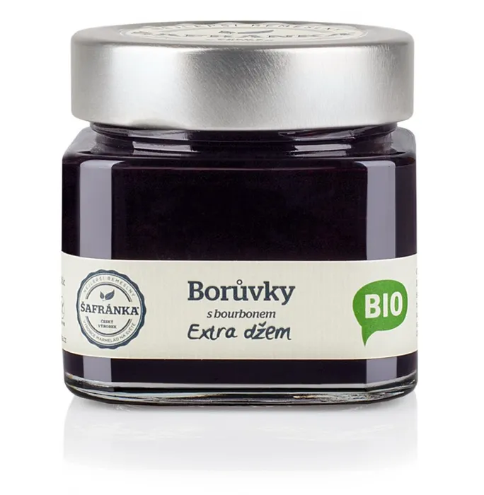 Šafránka Borůvkový extra džem s bourbonem 270g Bio