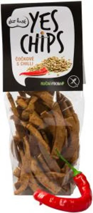 Ekolusk Yes chips bezlepkové čočkové s chilli 80g