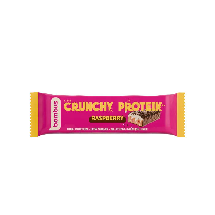 Bombus Crunchy Protein Raspberry tyčinka malinová 50 g