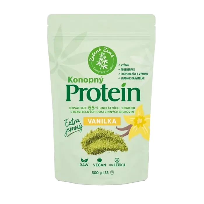 Zelená země Protein konopný vanilka 500g