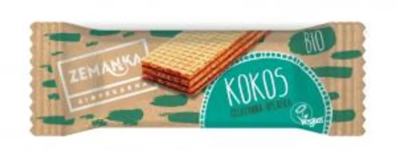 Biopekárna Zemanka Oplatka z jednozrnky celozrnná s kokosem 30g Bio