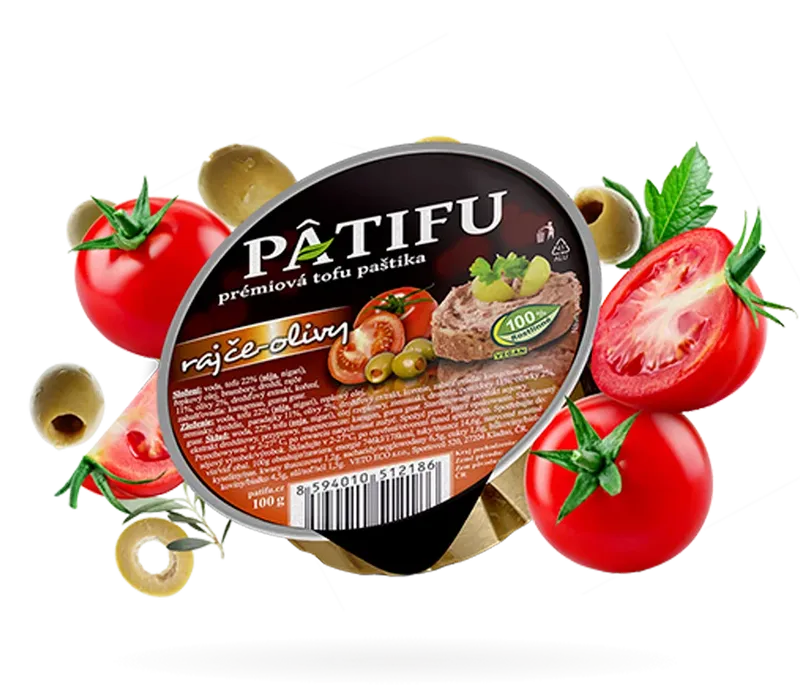 Patifu tofu paštika rajče-olivy 100g BLP
