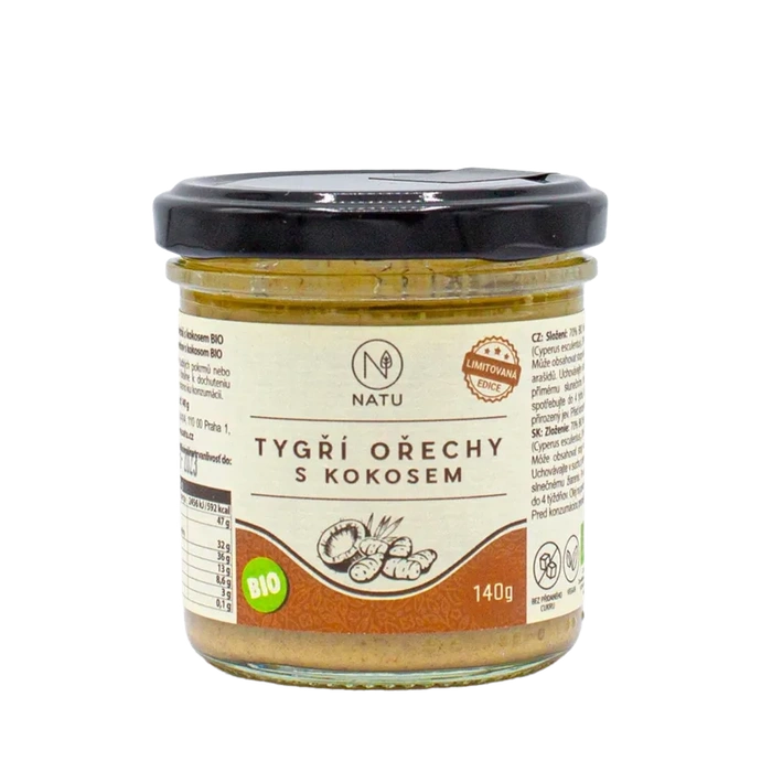 NATU Krém z tygřích ořechů s kokosem 140 g BIO
