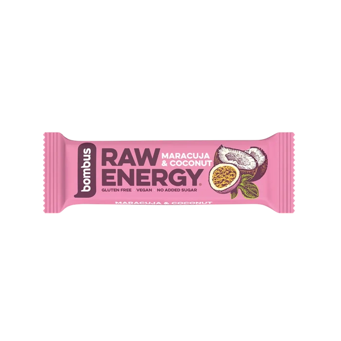 Bombus Raw Energy tyčinka maracuja a kokos 50 g