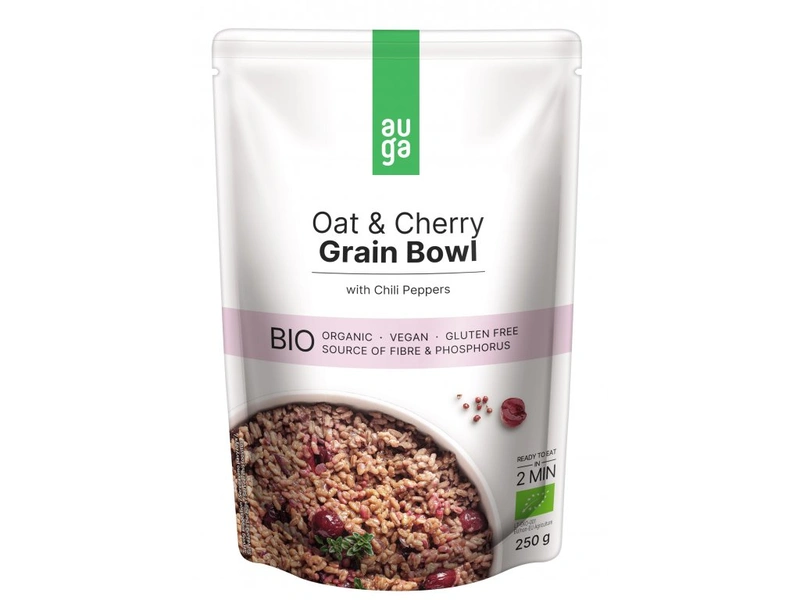 Auga Grain Bowl z bezlepkových ovesných vloček a třešní s chilli papričkami 250 g BIO