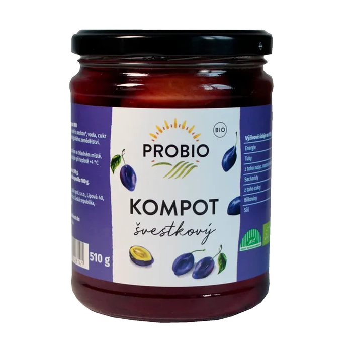 PROBIO Kompot švestkový 510 g BIO