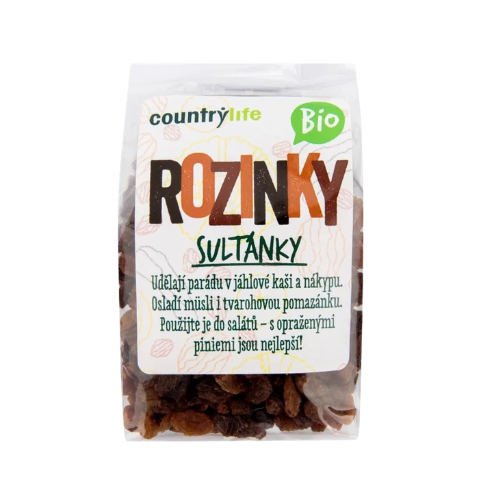 Country Life Rozinky sultánky 200g BIO