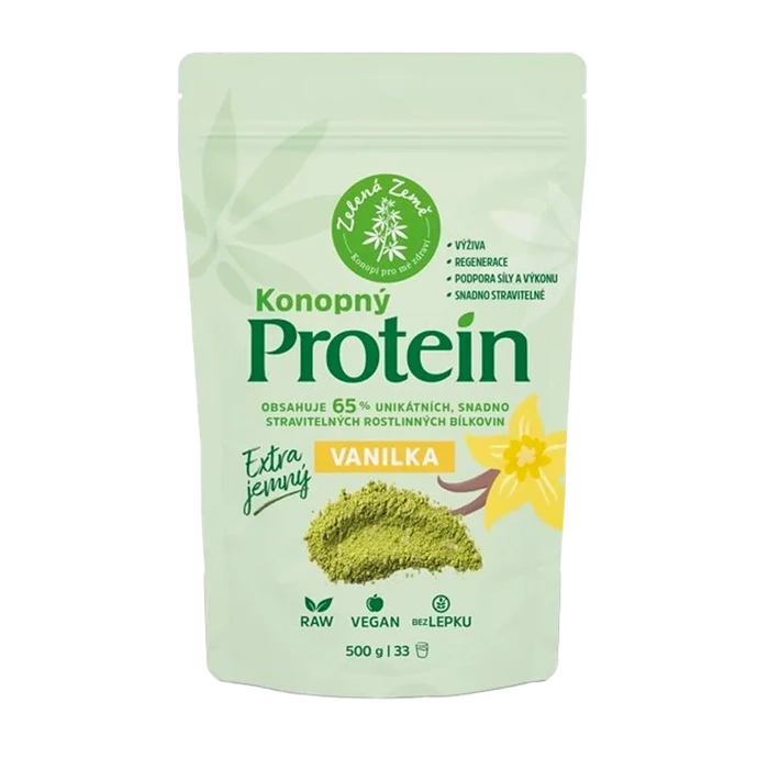 Zelená země Protein konopný vanilka 500g